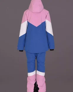 1080 Women'S Ski & Snowboard Jacket - Pastel Pink, White & Blue