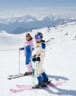 1080 Women'S Ski & Snowboard Jacket - Pastel Pink, White & Blue