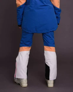 1080 Women'S Ski & Snowboard Pant - Pastel Peach, White & Blue