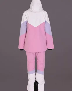 1080 Women'S Ski & Snowboard Pant - Pastel Pink, White & Pastel Purple