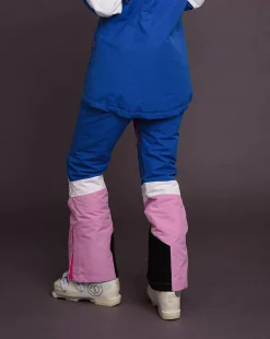 1080 Women'S Ski & Snowboard Pant - Pastel Pink, White & Blue