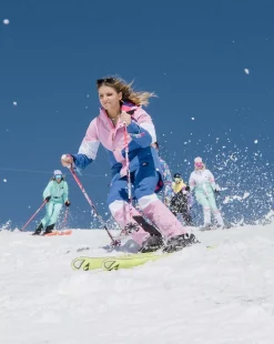 1080 Women'S Ski & Snowboard Pant - Pastel Pink, White & Blue