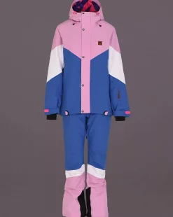 1080 Women'S Ski & Snowboard Pant - Pastel Pink, White & Blue
