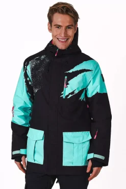 Afterparty Jacket Black & Mint Men'S