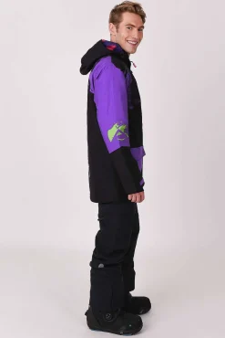 Afterparty Jacket Black & Purple Men'S
