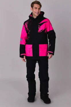 Afterparty Jacket Black & Pink Men'S