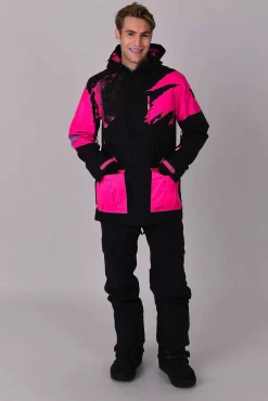Afterparty Jacket Black & Pink Men'S