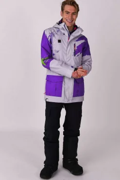Afterparty Jacket Grey & Purple Men'S