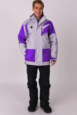 Afterparty Jacket Grey & Purple Men'S