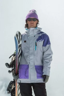 Afterparty Jacket Grey & Purple Men'S
