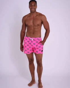 Baewatch Neon Pink Men'S Swim Shorts