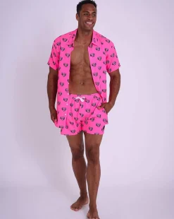 Baewatch Neon Pink Men'S Swim Shorts