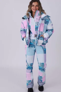 Chic Ski Suit - Patchwork