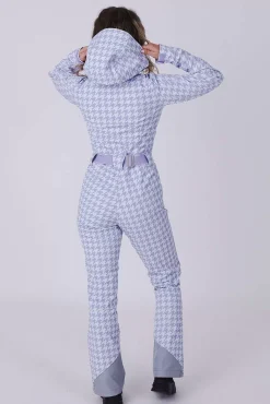 Chic Ski Suit - Purple Houndstooth