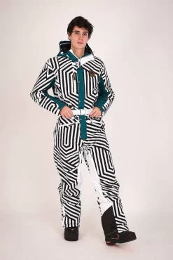 Fall Line Black & White Men'S Ski Suit