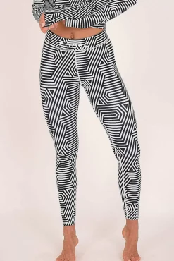 Fall Line Black & White Womens Baselayer Legging