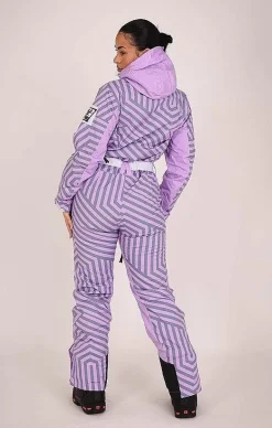 Fall Line Purple & Grey Curved Female Ski Suit