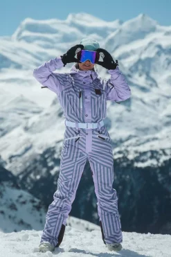 Fall Line Purple & Grey Female Ski Suit