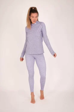 Fall Line Purple & Grey Womens Baselayer Top