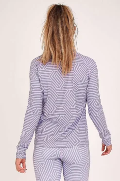 Fall Line Purple & Grey Womens Baselayer Top