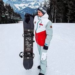 Fresh Pow Men'S Ski & Snowboard Pant - Grey & White