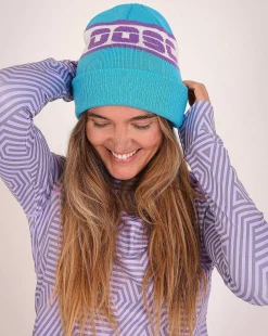 Oosc Apres Beanie - Blue, Purple, White