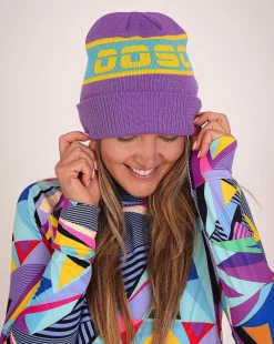 Oosc Apres Beanie - Purple, Blue, Yellow
