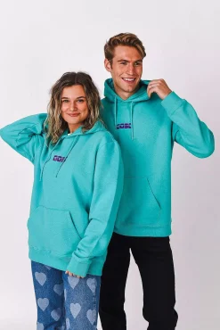 Retro Oosc Hoodie - Aqua