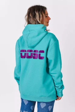 Retro Oosc Hoodie - Aqua