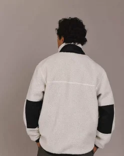 Sherpa Fleece Jacket White / Black - Men'S