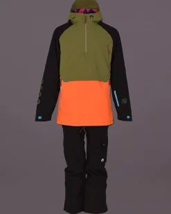 Snow Park Overhead Jacket - Orange & Khaki