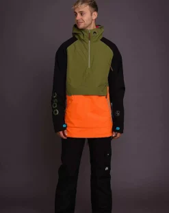 Snow Park Overhead Jacket - Orange & Khaki