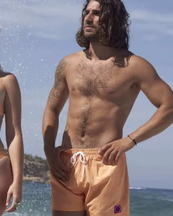 Tangerine Squeeze Men'S Swim Shorts