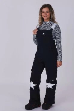 Yeh Girl Ski & Snowboard Bib Pant - Katie Ormerod Black Stars Signature Line